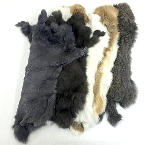 Assorted Bulk Craft Grade Rabbit Pelts (5 Pack) - Sewmall