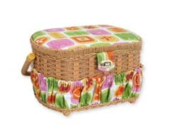 Michley Sewing Basket with Sewing Kit, 41-Piece