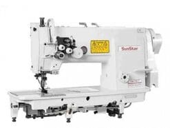 Sunstar KM-757 High Speed, 2-Needles, Needle Feed, Lock Stitch Sewing Machine with Automatic Thread Trimmer