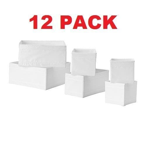 Ikea Drawer Storage Organizer Box Bin Tote White (12 Piece) Sewmall
