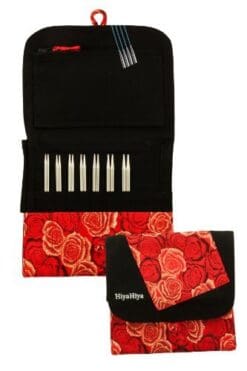 HiyaHiya Interchangeable 4-inch (10cm) Sharp Steel Knitting Needle Set; Small Tip Sizes (US 2-8) HISSTINKIT4SM