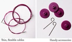 Knit Picks Options Interchangeable Rainbow Wood Circular Knitting Needle Set
