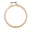 Wooden Round Embroidery Hoop 6" Beige - 12 Sets
