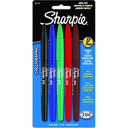 Sharpie Sharpie Calligraphic Chisel Tip Water Based Markers (40150SH