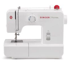 Singer SGM-1408 Sewing Machine with 8 Built-In Stitches, 63 Stitch Applications, Four-Step Buttonhole, Reverse, LED Light, Free Arm, Snap-On Presser Feet, Heavy Duty Metal Frame