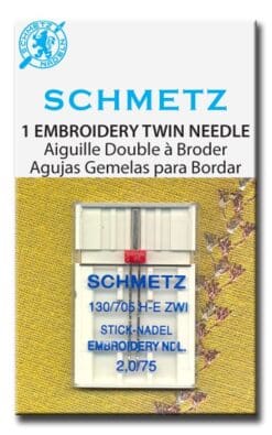 Schmetz Sewing Machine Twin Embroidery Needle 1736