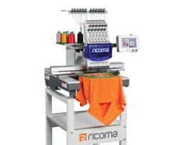 Ricoma RCM-1501-TC-7S 15-Needle Single Head Computerized Embroidery Machine - Embroidery Area: 500x350mm - Best for T-Shirt, Readymade Garments and Caps