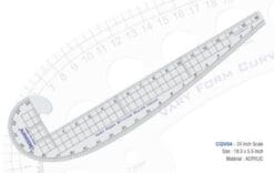 Linograph CQV04-Vary Form Styling Ruler (24″ Marking) 18.5″ x 5.5″