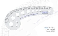 Linograph CQV09-Vary Form Curve Ruler (32cms Marking) 12″ x 5″