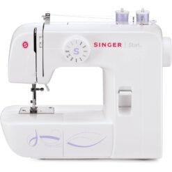 Singer 1306 Light Weight Portable Sewing Machine for Beginners, 6 Built-in Stitches, with 4 Step Buttonhole, Quick and Easy Threading with Free Arm Feature
