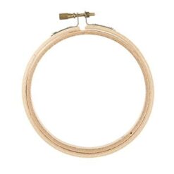 Wooden Round Embroidery Hoop 6" Beige - 12 Sets