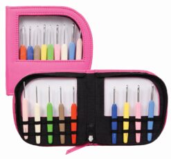 Alternative view of KnitPro Waves Aluminium Crochet Hook, Set of 9, Pink