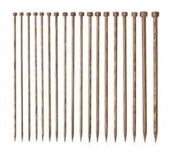 Knit Picks Rainbow Wood Straight 10 Inch Knitting Needle Set