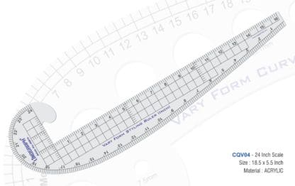 Linograph Cqv04-Vary Form Styling Ruler (24″ Marking) 18.5″ X 5.5″ 1 Linograph Cqv04-Vary Form Styling Ruler (24″ Marking) 18.5″ X 5.5″