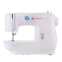 Singer M2105 Portable Sewing Machine, 8 Built-in Stitches, 4 Step Buttonhole, Foot Controller, Adjustable Stitch Length and Width, Accessories Kit, for Garments, Quilts and More