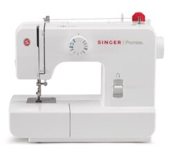 Singer SGM-1408 Sewing Machine with 8 Built-In Stitches, 63 Stitch Applications, Four-Step Buttonhole, Reverse, LED Light, Free Arm, Snap-On Presser Feet, Heavy Duty Metal Frame