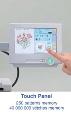 Alternative view of HappyJapan HCH-701-30 7-Needles Single Head Compact Computerized Embroidery Machine 7" Color Display Touch Panel FREE Training