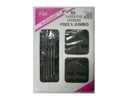 Elegant 55 Silver Eye Needles - FA4 - 24 Cards